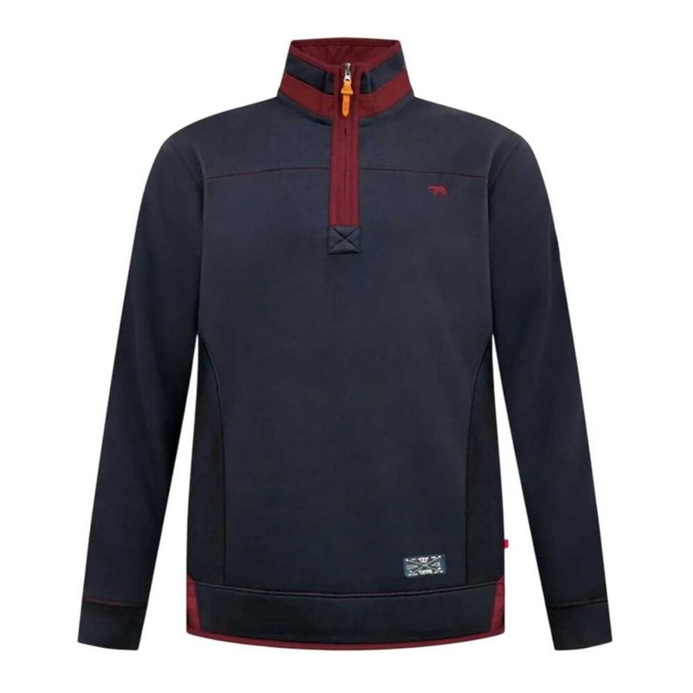 Duke Mens D555 Leicester Quarter Zip Kingsize Fleece Top / Navy